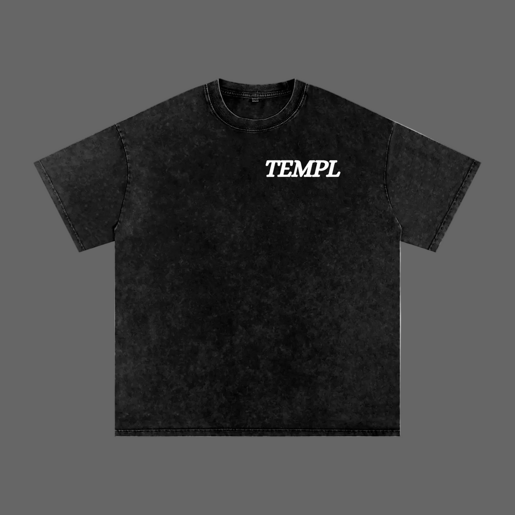 Snow Washed Oversized Cotton T-Shirt